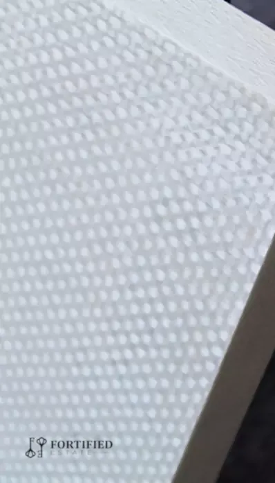 Cross section of bullet stopping panel